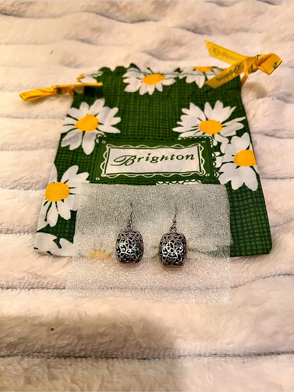 Brighton Filigree Drop Earrings in Silver Like New
